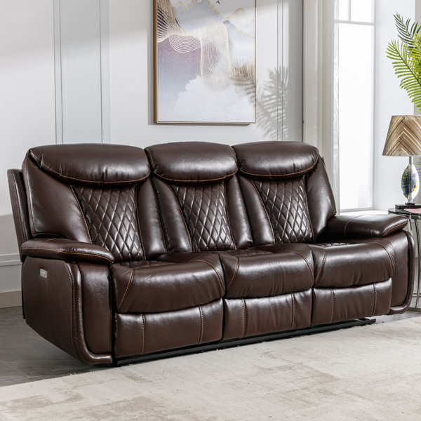 Broyhill leather power reclining sofa sale